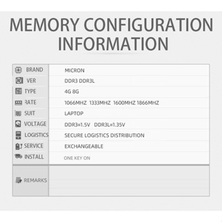 ♞熱賣美光 ddr3 ddr3l 4gb 8gb 筆記本電腦記憶體 1600mhz 1333mhz 1066mhz 186