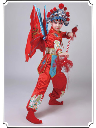 戲曲表演服 京劇兒童花木蘭掛帥穆桂英表演豫劇服裝