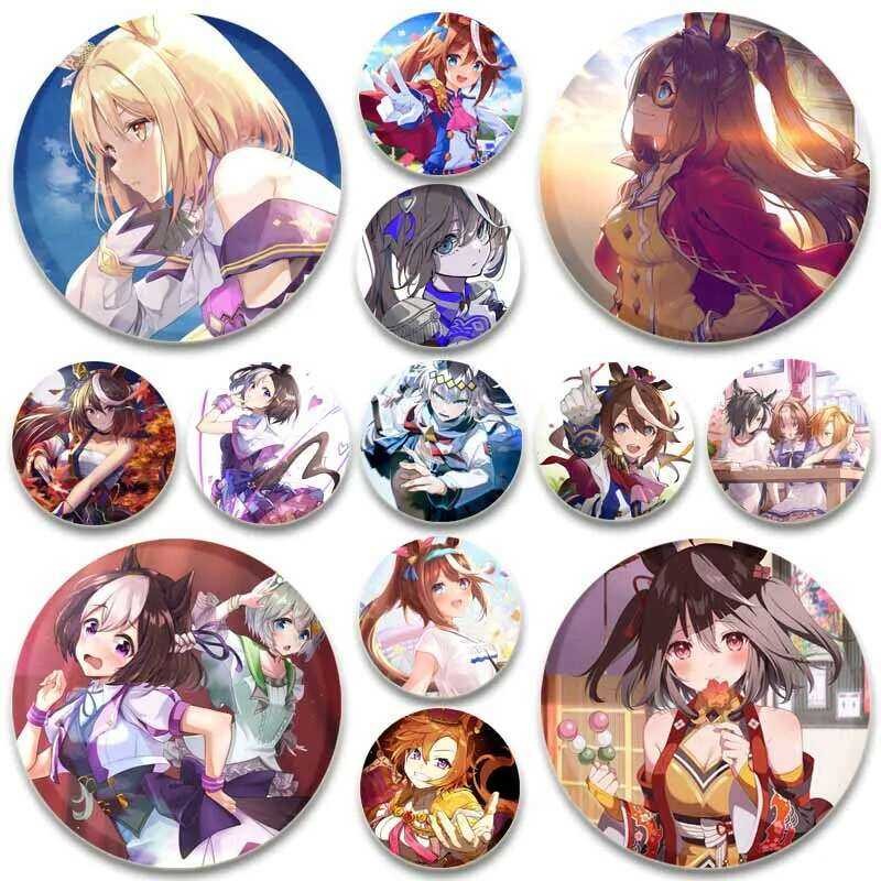 特別週/Tokai Teio/Silence Suzuka 卡通徽章流行訓練遊戲動漫別針 Uma Musume 漂亮德比