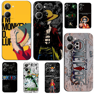 Realme 10 4G 手機殼後蓋保護軟矽膠黑色 Tpu Luffy 和 Zoro