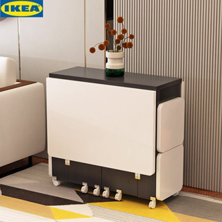 🔥臺灣出貨 IKEAIKEA家用折疊餐桌可移動伸縮長方形簡易小戶型多功能桌椅組合
