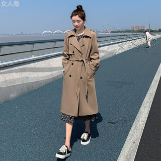 【1588人收藏】氣質風衣女寬鬆2025春秋裝新款韓版中長款夾克大衣ins設計感外套