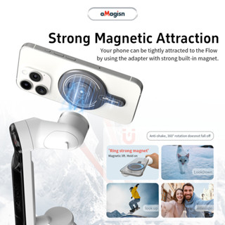 ♞Amagisn 相容 Insta360 Flow /Flow Pro 雲臺磁性安裝 MagSafe 運動相機配件