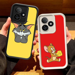 HITAM PUTIH O-43 Realme C53 C61 C51 Note 50 60黑白滑鼠彩繪盒