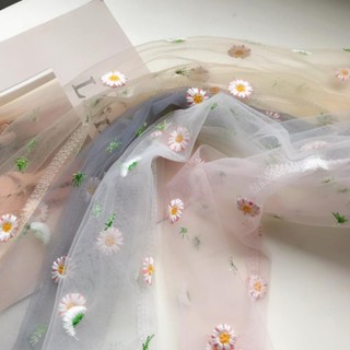 現貨 新品熱賣 女生泫雅風網紗透視防曬上衣 網紗繡花長袖內搭防曬衫ins泫雅風打底上衣網紅冰絲小雛菊t恤女夏
