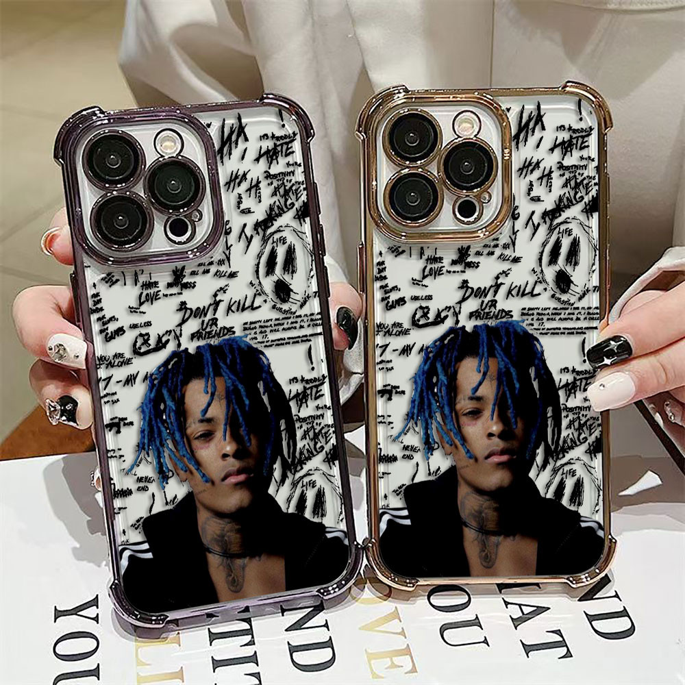 Rapper 17 XXXTentacions Cover 電鍍透明手機殼適用於 Redmi NOTE 14 13 12