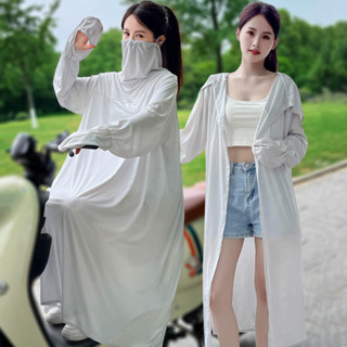 *韓版熱銷* 夏防曬衣女夏季騎車電動機車防曬衣防紫外線長款全身小外套冰絲