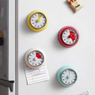新款廚房手動計時器⏰提醒器 圓形鬧鐘倒計時 磁吸視覺化機械定時器