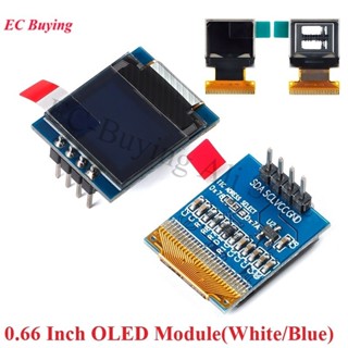 ♞,,0.66 英寸 OLED LCD 顯示模組 64X48 0.66" Led 螢幕白色藍色 IIC I