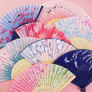 扇子 摺扇 古風中國風漢服女旗袍舞蹈跳舞兒童學生夏日隨身摺疊小扇