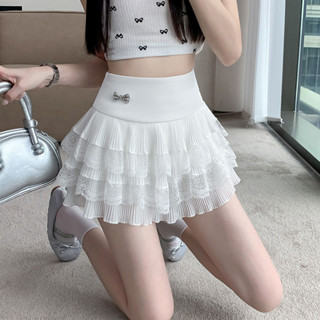【臺灣 出貨】半身裙 女 蛋糕裙 韓版新款 夏季短裙 蕾絲荷葉邊 小個子淑女 A字裙 蓬蓬裙 高腰顯瘦 小眾設計感 套裝