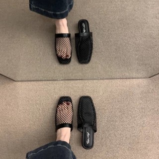 臺灣限時低價 【透氣編織】鏤空小眾拖鞋2025新款平底透氣編織時尚包頭歐美夏季涼鞋