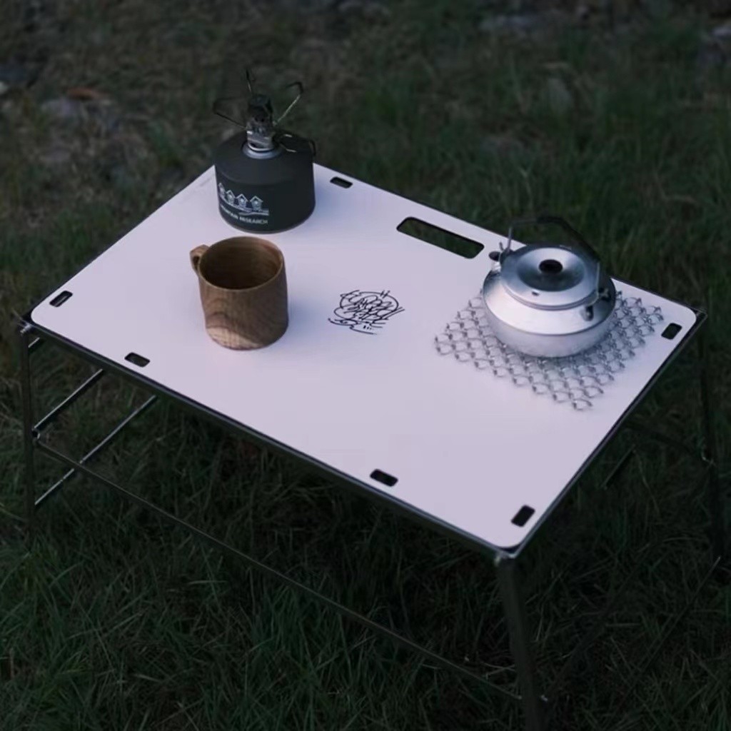 現貨韓國 車庫 隔熱墊 彈簧墊 黑化 銀色 非Wanderout Wire Pot Stand 鍋墊 露營 戶外 線鍋架