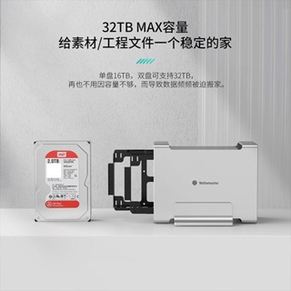 ♞,♘,♙ 免運 Yottamaster 硬碟櫃3.5英寸硬碟盒外接雙盤位raid磁碟陣列櫃通用 JEPO