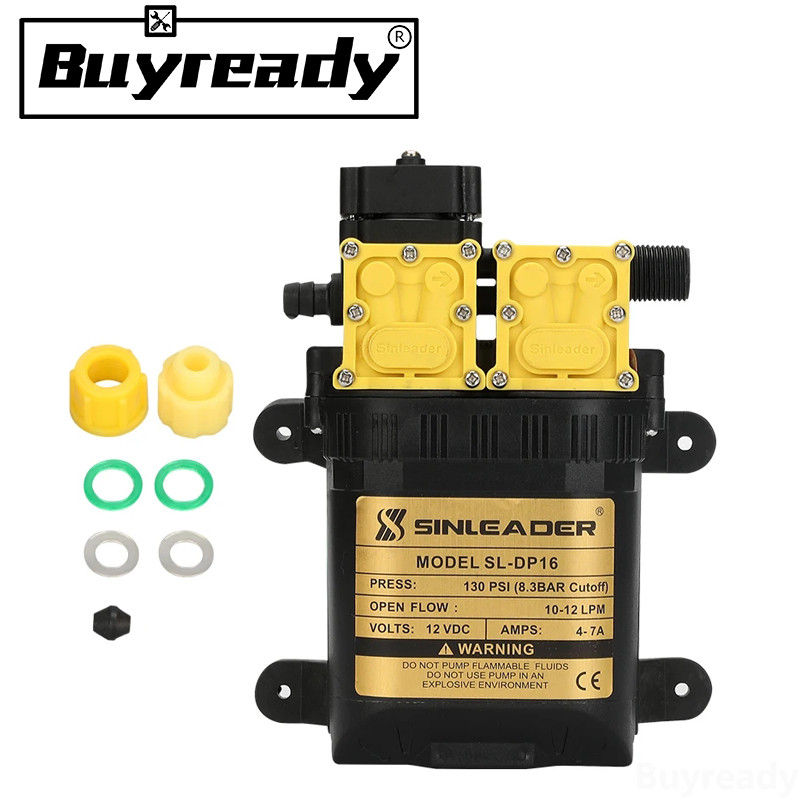 12V 220V 7A 130PSI 10L/min AUTO / Reflux 高壓農用電動水泵噴霧泵雙芯動力電動