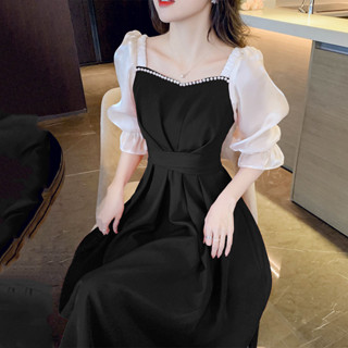 現貨 新品熱賣 女生氣質禮服裙 【店鋪熱銷】甜美法式紅色洋裝女五分袖2025春季新款收腰顯瘦中長裙A字裙子