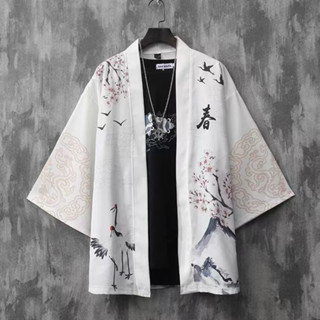 限時特惠 男女同款 外套男夏季薄款情侶裝防曬衣學生五七分袖小外套道袍韓版bf寬鬆休閒