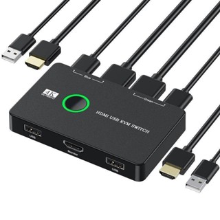 ※蓮蓮優選 ♞USB/HDMI/ KVM切換器用於2臺電腦共亯鍵盤滑鼠列印機高畫質顯示器