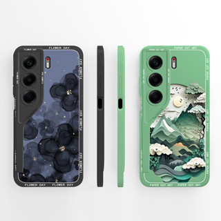 適用於 Tecno Camon 40 Pro 4G 外殼漂亮的藝術花朵矽膠軟 TPU 保護後蓋適用於 TecnoCamo