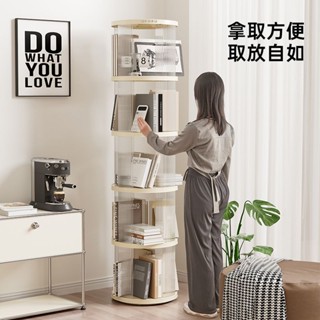 ✨破損補寄✨ 旋轉書架360度家用書櫃落地置物架學生繪本客廳收納架創意收納櫃