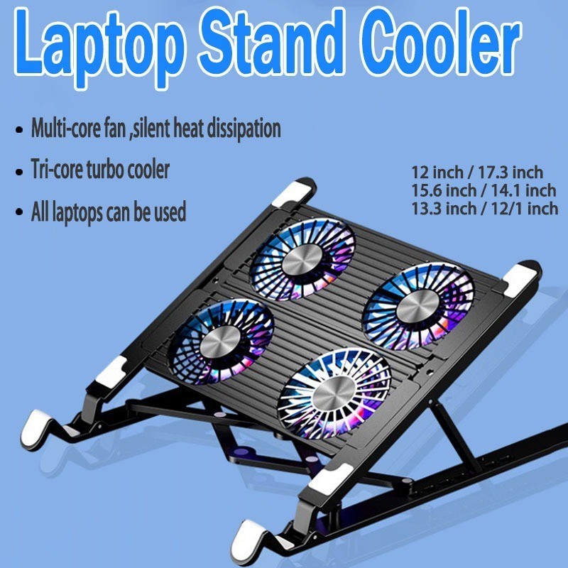 ♞,,筆記本電腦支架散熱墊 4 Turbo Fan 筆記本電腦散熱風扇墊 2 Turbo Fan 適用於筆記本電腦尺