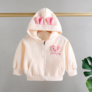 現貨 新品熱賣 女童可愛春秋連帽外套 【店鋪熱銷】女童大學T春秋款戴帽子2024新款洋氣時尚大氣潮流百搭洋氣春秋外套