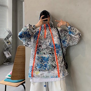 新品 現貨 夏季男士連帽防曬服韓版潮流情侶夾克外套百搭透氣薄款拉鍊外套