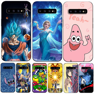 SAMSUNG 適用於三星 Galaxy S10 S10 plus 4G 手機殼手機後蓋矽膠黑色 tpu 公主可愛熊星酷