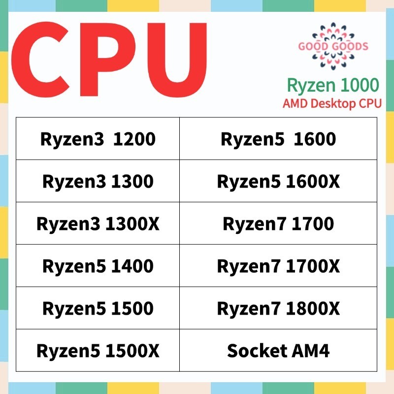 ♞銳龍3 1200 R3 1300 R3 1300X R5 1400 R5 1500 R5 1500X R5 1600