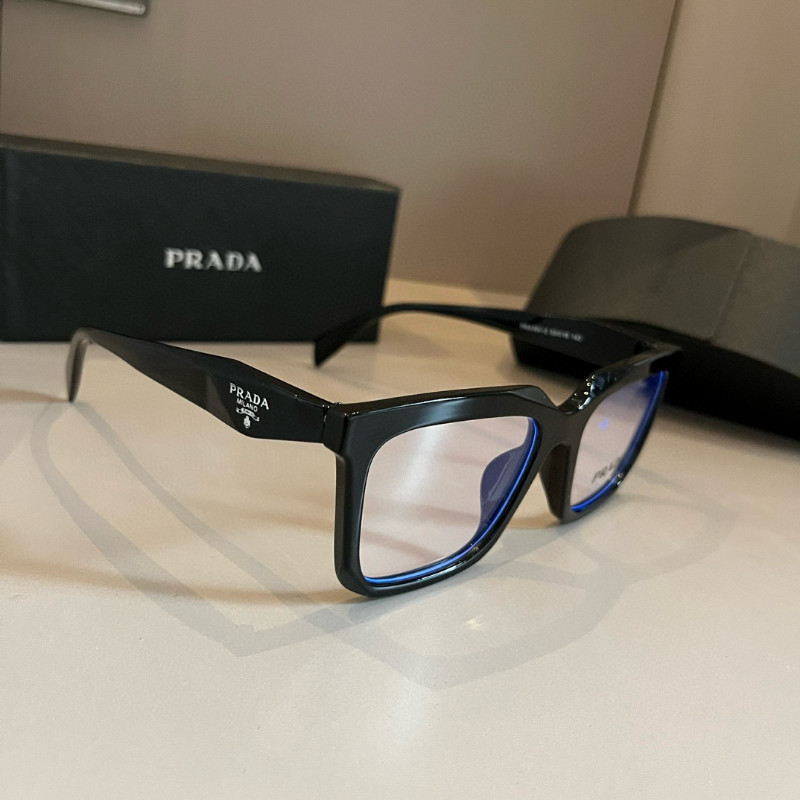 PRADA5102眼鏡韓系時尚百搭顯臉小黑色藍邊