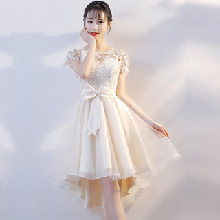 小晚禮服裙女2024夏季新款宴會生日派對洋裝畢業短版伴娘服顯瘦 【爆款】