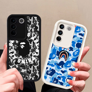 R-6 Bape Shark Case 軟殼適用於 VIVO Y200e V27 Y83 V27E Pro 保護套