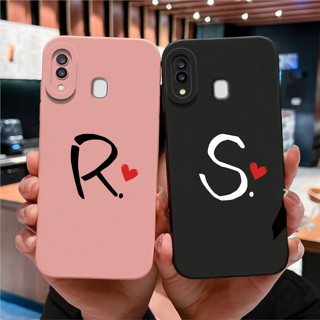 SAMSUNG 三星 Galaxy A30 A30S 手機殼簡約字母款矽膠材質柔軟親膚後蓋三星 GalaxyA30S 保