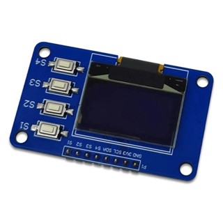 ♞,♘,♙,,0.96 英寸 OLED 顯示模組 12864 螢幕模組,帶矩陣和 4 鍵鍵盤 IIC