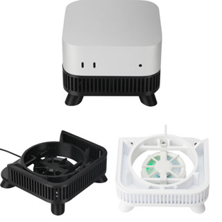 ♞,♘,♙適用於 Mac Mini M4/M4 Pro 2024 3D 列印防塵底座,帶冷卻風扇防滑支架,筆記本電腦散熱