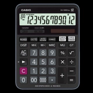 卡西歐Casio小算盤DJ120D PLUS百步回車查會計財務辦公銀行計算機
