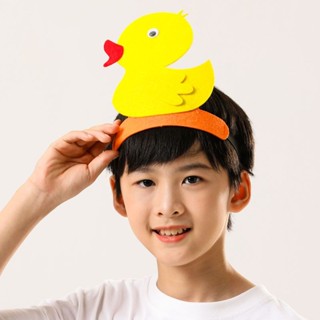 訂單滿199出貨 ♞,♘小鴨子頭飾醜小鴨唐老鴨動物頭套面具兒童卡通帽子幼兒園表演道具