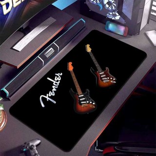 F-Fender 吉他滑鼠墊大號防滑滑鼠墊縫合邊緣墊耐用桌面筆記本電腦遊戲​ 鍵盤墊 XXL