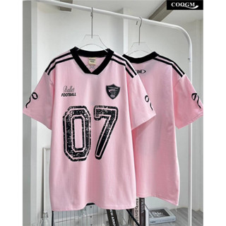 【球衣定製名稱】Coquette Oversized Style 肩貼短袖T恤 perempuan 夏季上衣半袖粉色情侶
