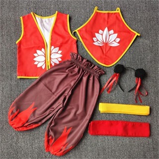 【優惠價】 【多配件贈】兒童哪吒cos衣服魔童降世女童同款服裝萬聖節套裝表演動漫 送禮 哪吒 敖丙 小孩