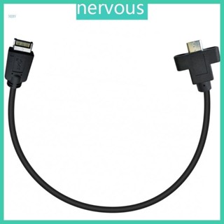 ♞,,Nerv USB 3 1 Type C 前面板接頭延長線 USB 3 1 轉 USB 3 1 Type C 線