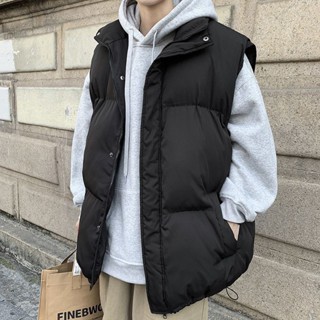 現貨速發#夾克外套 大尺碼 背心 韓版刷毛棉馬甲男士秋冬季個性大尺碼加厚保暖馬夾無袖 無袖外套 秋冬背心