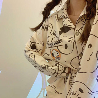 ♞,♘史努比睡衣女春秋可愛長袖網紅風2024新款冬季小家居服segt61yre.th20241013212251