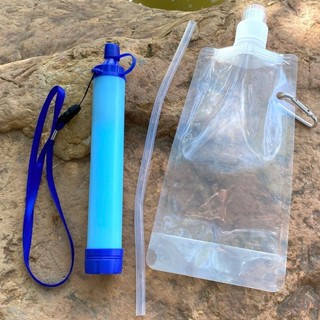 🚀桃園出貨🚀 民防戰備戶外凈水器水過濾器野外濾水吸管生命裝備人防應急求生