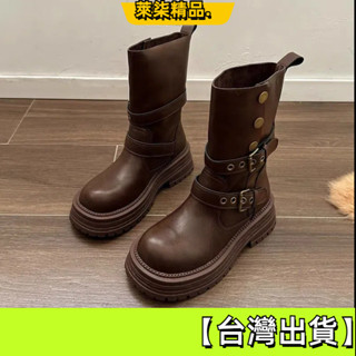 女鞋 女靴 短靴女 中筒靴 厚底西部靴 馬丁靴女 粗跟馬丁鞋 韓系 厚底馬丁靴女 英倫風 中筒騎士靴 防水短靴女 皮靴女