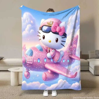 10款三麗鷗 Hello Kitty 扔法蘭絨蓬鬆毯子柔軟被子加厚毛絨毯子卡通沙發毯子兒童成人