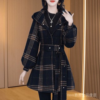 ♞,♘,♙45-100公斤【現貨】大尺碼秋冬外套大碼女裝胖mm秋冬裝設計感巨顯瘦遮肉中長款大衣外套加絨保暖大衣韓版上衣休