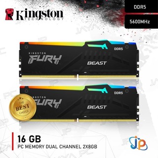 ♞,♘記憶體金士頓 Fury Beast RGB PC44800 5600Mhz DDR5 16GB 2x8GB 記憶體