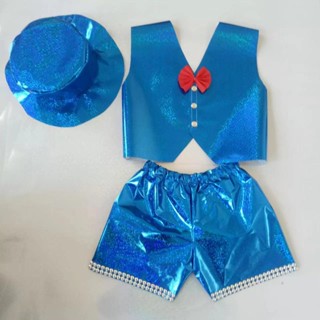 現貨速發 新款兒童環保服裝男童禮服幼兒園diy製作男孩表演服親子時裝走秀