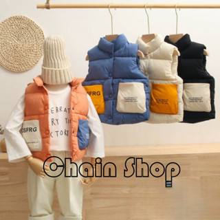 【ChainBaby】秋冬加厚羽絨背心 兒童背心 兒童保暖背心 馬甲背心男女童保暖馬甲 羽絨棉背心男女童馬甲背心羽絨外套